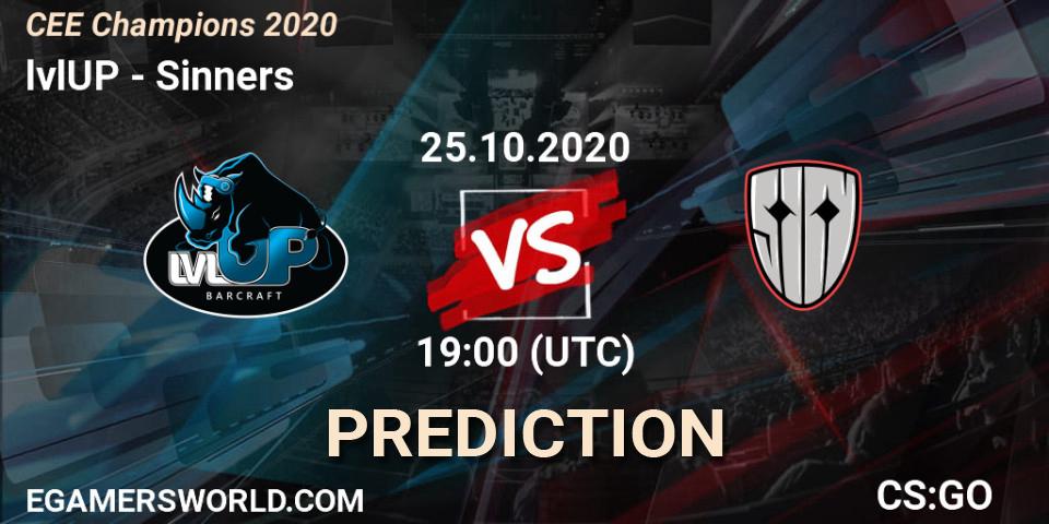 Pronóstico lvlUP - Sinners. 25.10.2020 at 19:00, Counter-Strike (CS2), CEE Champions 2020