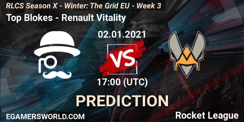 Pronóstico Top Blokes - Renault Vitality. 02.01.2021 at 17:00, Rocket League, RLCS Season X - Winter: The Grid EU - Week 3