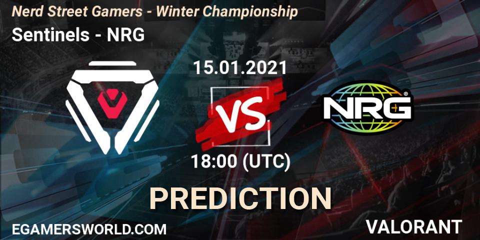 Pronóstico Sentinels - NRG. 15.01.2021 at 18:00, VALORANT, Nerd Street Gamers - Winter Championship