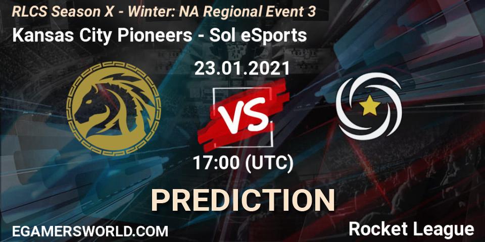 Pronóstico Kansas City Pioneers - Sol eSports. 23.01.2021 at 18:00, Rocket League, RLCS Season X - Winter: NA Regional Event 3