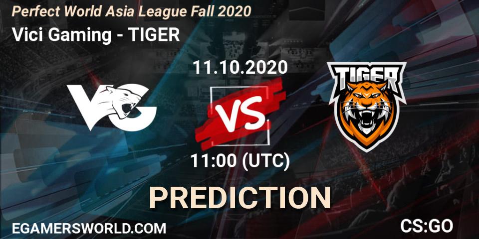 Pronóstico Vici Gaming - TIGER. 11.10.2020 at 11:00, Counter-Strike (CS2), Perfect World Asia League Fall 2020