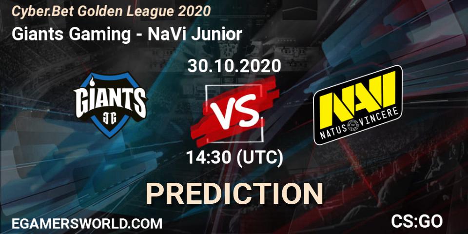 Pronóstico Giants Gaming - NaVi Junior. 30.10.2020 at 14:30, Counter-Strike (CS2), Cyber.Bet Golden League 2020