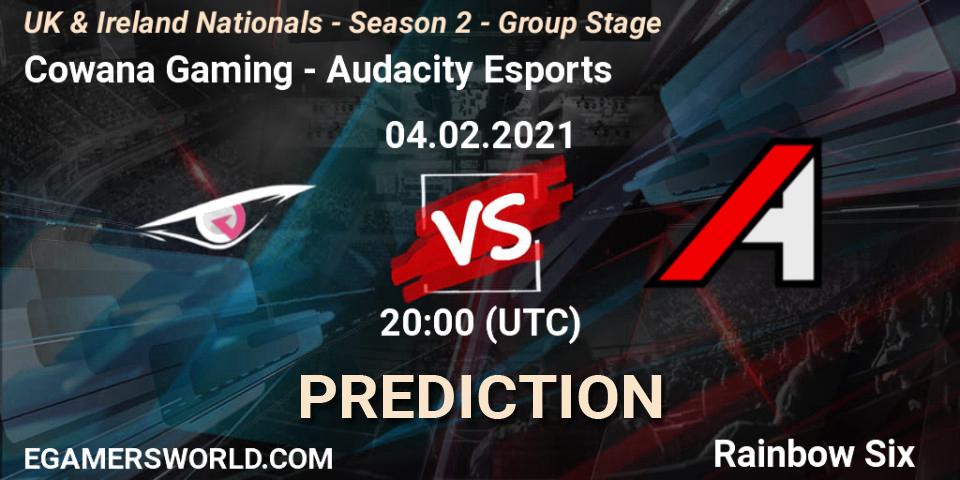 Pronóstico Cowana Gaming - Audacity Esports. 04.02.2021 at 20:00, Rainbow Six, UK & Ireland Nationals - Season 2 - Group Stage
