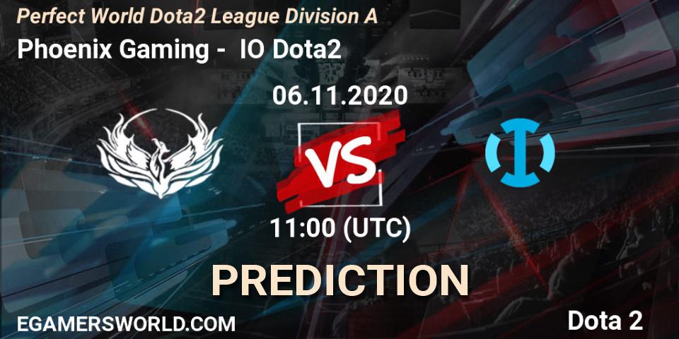 Pronóstico Phoenix Gaming - IO Dota2. 06.11.2020 at 09:05, Dota 2, Perfect World Dota2 League Division A