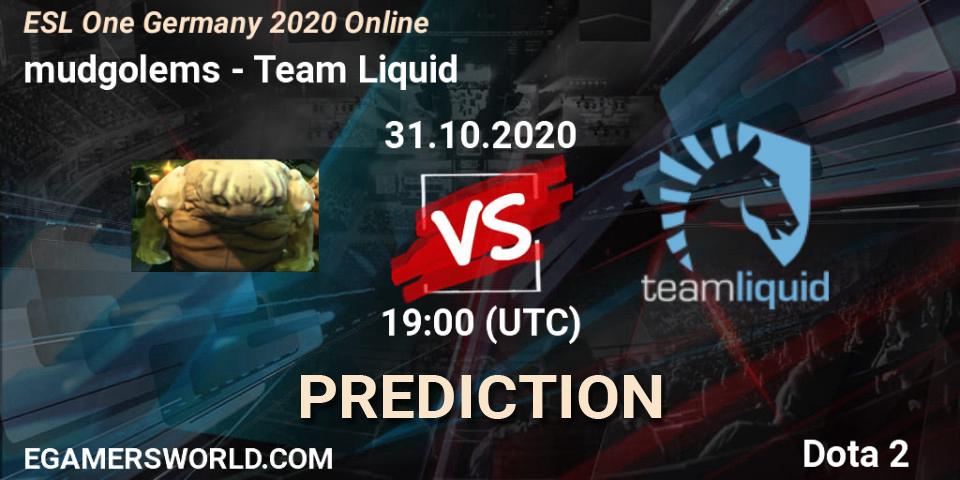 Pronóstico mudgolems - Team Liquid. 31.10.2020 at 19:00, Dota 2, ESL One Germany 2020 Online
