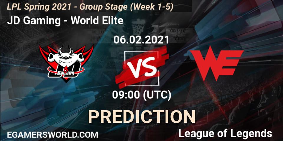 Pronóstico JD Gaming - World Elite. 06.02.21, LoL, LPL Spring 2021 - Group Stage (Week 1-5)