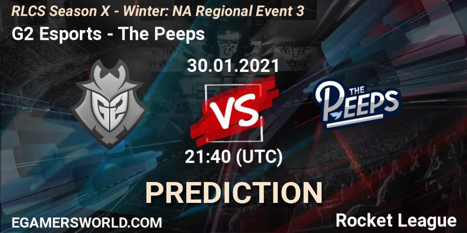 Pronóstico G2 Esports - The Peeps. 30.01.2021 at 21:40, Rocket League, RLCS Season X - Winter: NA Regional Event 3