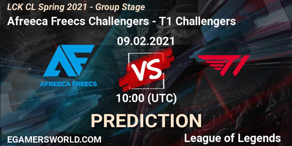 Pronóstico Afreeca Freecs Challengers - T1 Challengers. 09.02.2021 at 10:00, LoL, LCK CL Spring 2021 - Group Stage