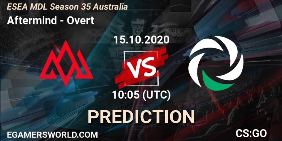 Pronóstico Aftermind - Overt. 15.10.2020 at 10:05, Counter-Strike (CS2), ESEA MDL Season 35 Australia
