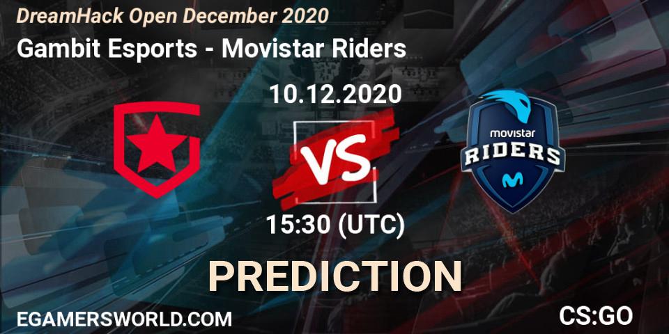 Pronóstico Gambit Esports - Movistar Riders. 10.12.2020 at 16:00, Counter-Strike (CS2), DreamHack Open December 2020