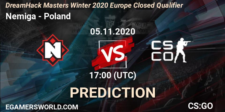 Pronóstico Nemiga - Poland. 05.11.2020 at 17:00, Counter-Strike (CS2), DreamHack Masters Winter 2020 Europe Closed Qualifier