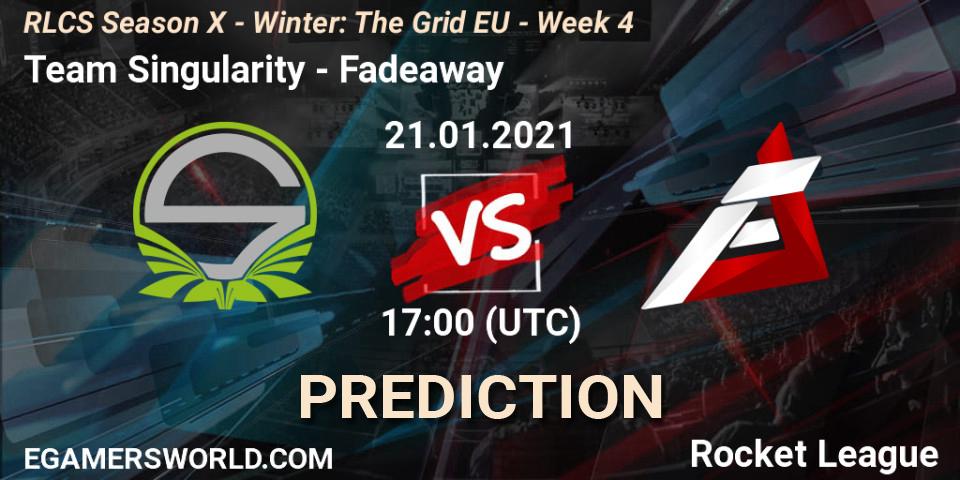 Pronóstico Team Singularity - Fadeaway. 21.01.2021 at 17:00, Rocket League, RLCS Season X - Winter: The Grid EU - Week 4
