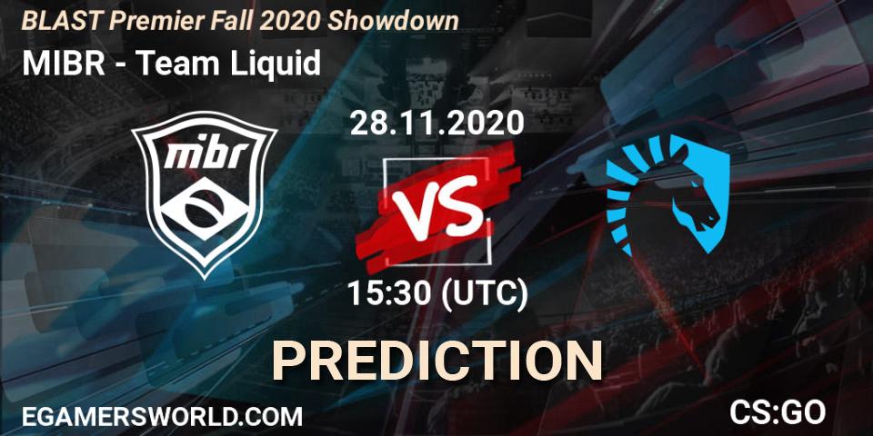 Pronóstico MIBR - Team Liquid. 28.11.20, CS2 (CS:GO), BLAST Premier Fall 2020 Showdown