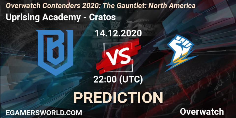 Pronóstico Uprising Academy - Cratos. 14.12.2020 at 22:00, Overwatch, Overwatch Contenders 2020: The Gauntlet: North America