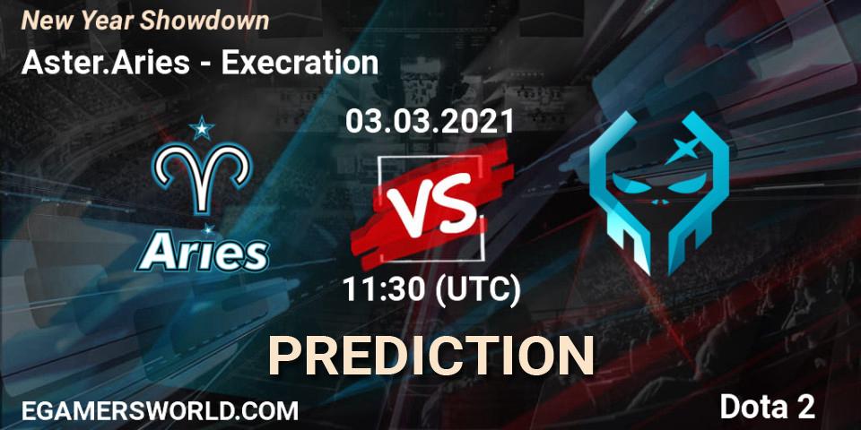 Pronóstico Aster.Aries - Execration. 03.03.2021 at 13:12, Dota 2, New Year Showdown