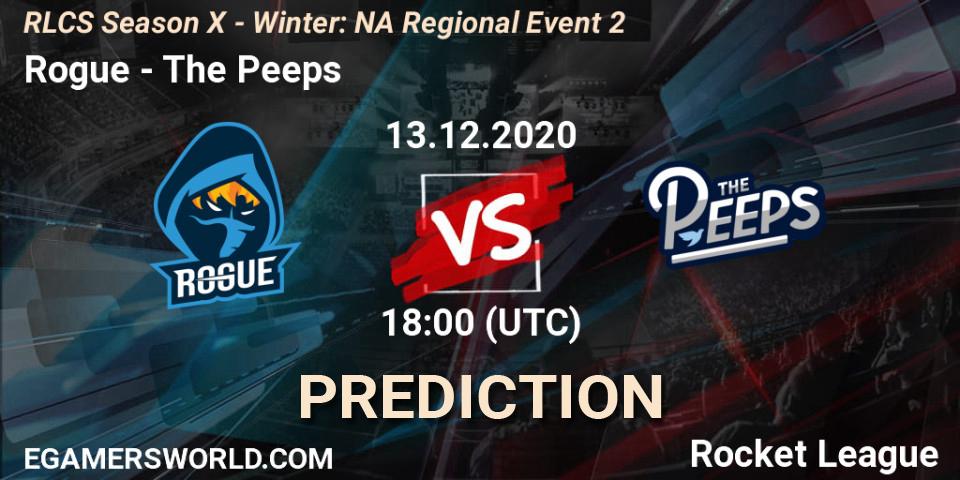 Pronóstico Rogue - The Peeps. 13.12.2020 at 18:00, Rocket League, RLCS Season X - Winter: NA Regional Event 2