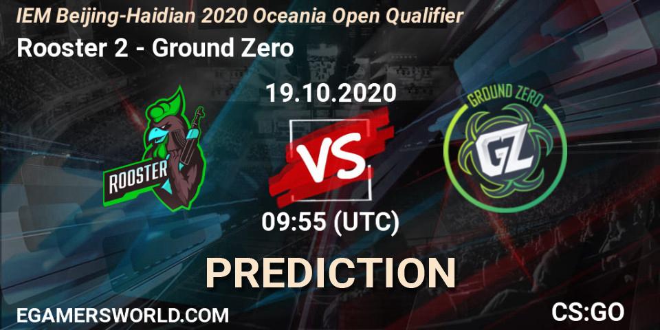 Pronóstico Rooster 2 - Ground Zero. 19.10.2020 at 09:55, Counter-Strike (CS2), IEM Beijing-Haidian 2020 Oceania Open Qualifier
