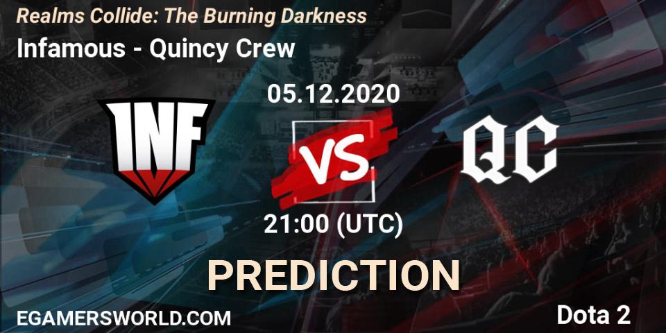 Pronóstico Infamous - Quincy Crew. 06.12.2020 at 00:10, Dota 2, Realms Collide: The Burning Darkness