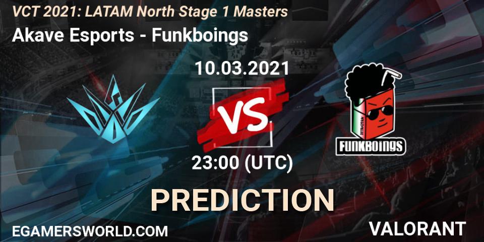 Pronóstico Akave Esports - Funkboings. 10.03.2021 at 23:00, VALORANT, VCT 2021: LATAM North Stage 1 Masters