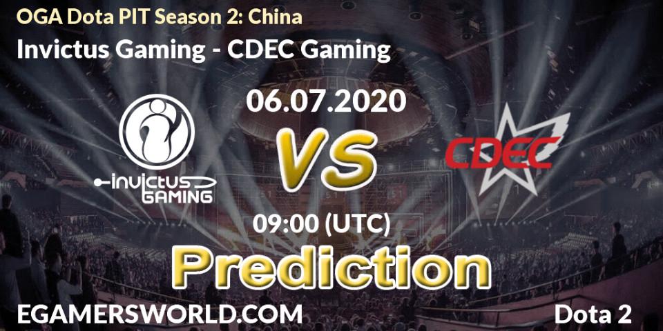 Pronóstico Invictus Gaming - CDEC Gaming. 06.07.2020 at 08:09, Dota 2, OGA Dota PIT Season 2: China