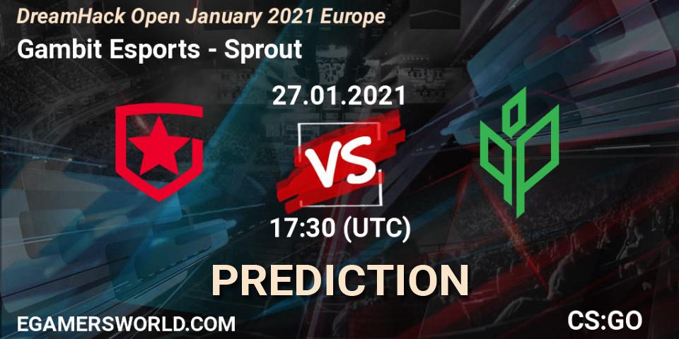 Pronóstico Gambit Esports - Sprout. 27.01.21, CS2 (CS:GO), DreamHack Open January 2021 Europe