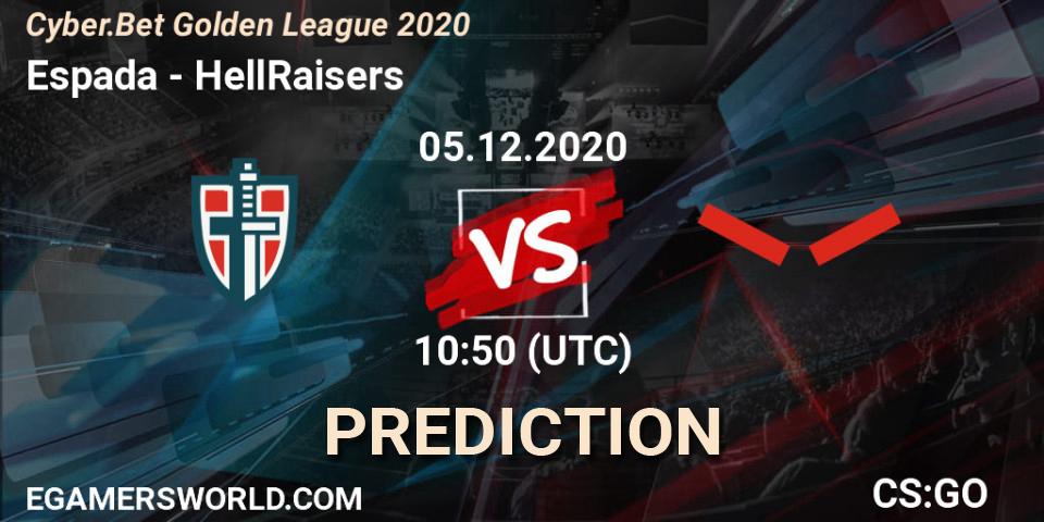 Pronóstico Espada - HellRaisers. 05.12.2020 at 10:50, Counter-Strike (CS2), Cyber.Bet Golden League 2020