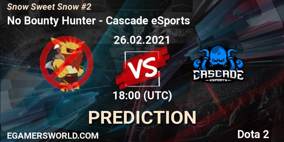 Pronóstico No Bounty Hunter - Cascade eSports. 26.02.2021 at 17:57, Dota 2, Snow Sweet Snow #2