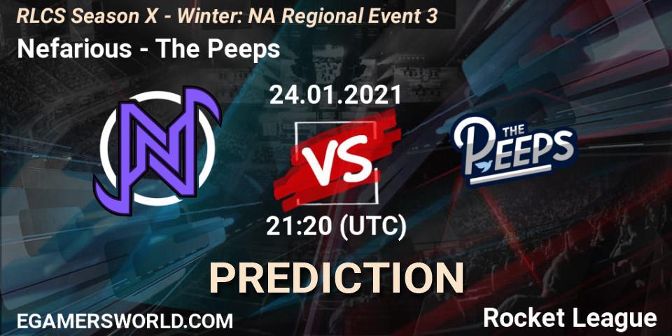 Pronóstico Nefarious - The Peeps. 24.01.2021 at 21:20, Rocket League, RLCS Season X - Winter: NA Regional Event 3