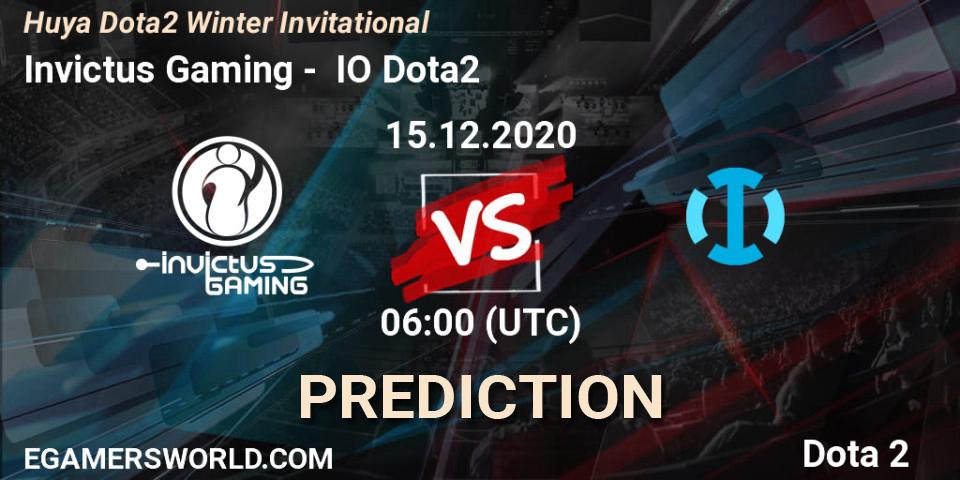 Pronóstico Invictus Gaming - IO Dota2. 20.12.2020 at 09:10, Dota 2, Huya Dota2 Winter Invitational