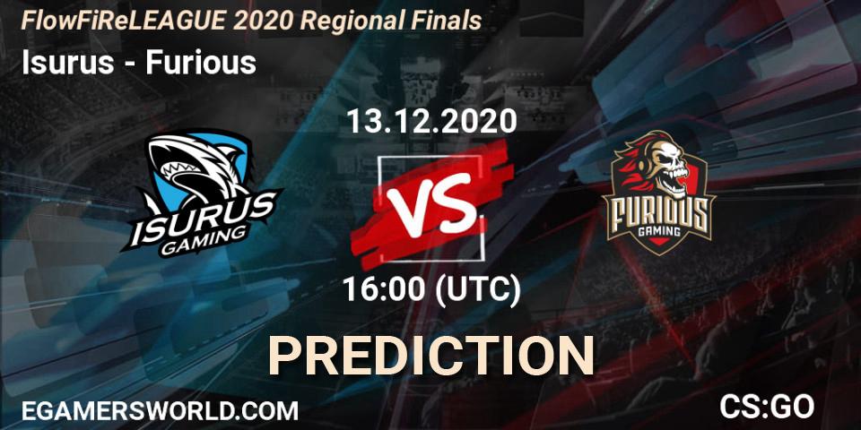 Pronóstico Isurus - Furious. 13.12.2020 at 16:00, Counter-Strike (CS2), FlowFiReLEAGUE 2020 Regional Finals