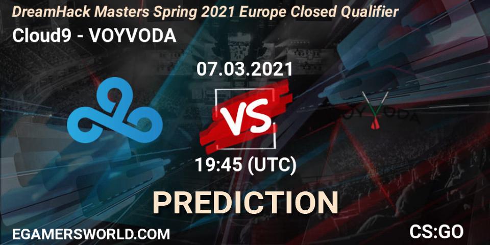 Pronóstico Cloud9 - VOYVODA. 07.03.2021 at 20:10, Counter-Strike (CS2), DreamHack Masters Spring 2021 Europe Closed Qualifier