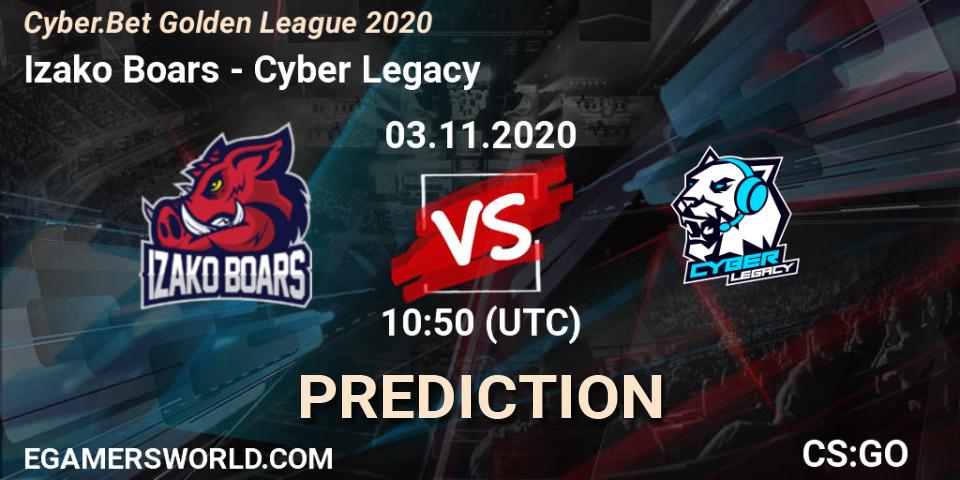 Pronóstico Izako Boars - Cyber Legacy. 03.11.2020 at 10:50, Counter-Strike (CS2), Cyber.Bet Golden League 2020