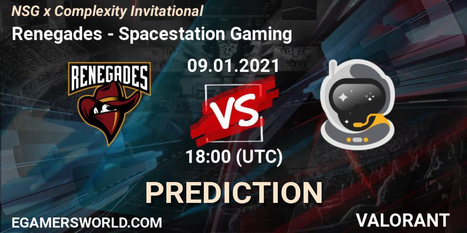 Pronóstico Renegades - Spacestation Gaming. 09.01.2021 at 21:00, VALORANT, NSG x Complexity Invitational
