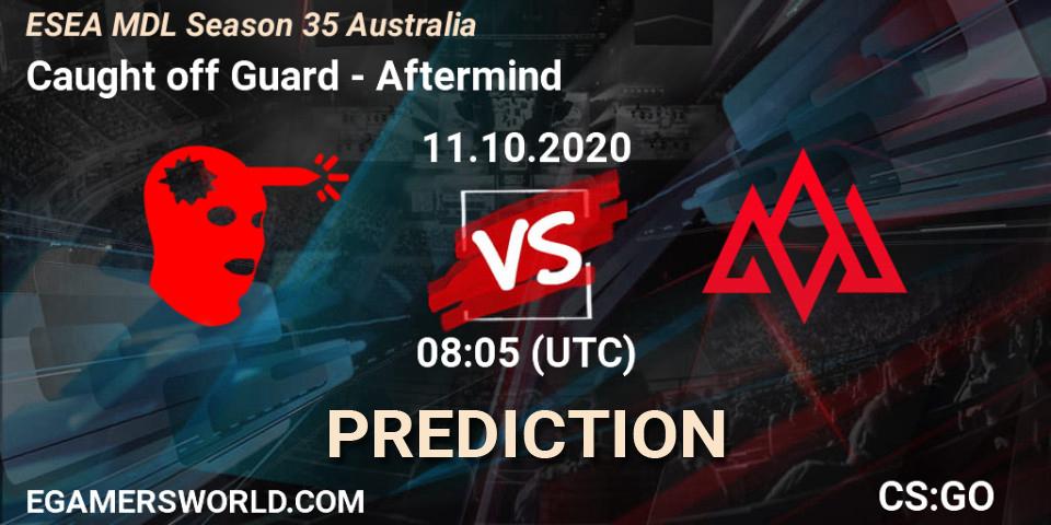 Pronóstico Caught off Guard - Aftermind. 11.10.2020 at 08:05, Counter-Strike (CS2), ESEA MDL Season 35 Australia