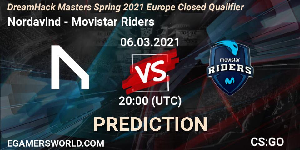 Pronóstico Nordavind - Movistar Riders. 06.03.2021 at 20:15, Counter-Strike (CS2), DreamHack Masters Spring 2021 Europe Closed Qualifier