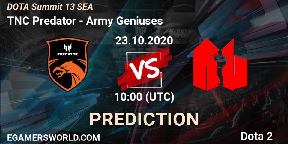 Pronóstico TNC Predator - Army Geniuses. 23.10.2020 at 06:20, Dota 2, DOTA Summit 13: SEA