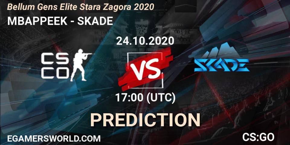Pronóstico MBAPPEEK - SKADE. 24.10.2020 at 17:10, Counter-Strike (CS2), Bellum Gens Elite Stara Zagora 2020