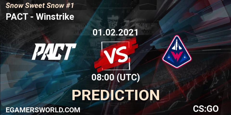 Pronóstico PACT - Winstrike. 01.02.2021 at 08:00, Counter-Strike (CS2), Snow Sweet Snow #1