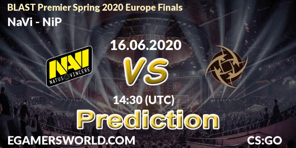 Pronóstico NaVi - NiP. 16.06.2020 at 14:30, Counter-Strike (CS2), BLAST Premier Spring 2020 Europe Finals