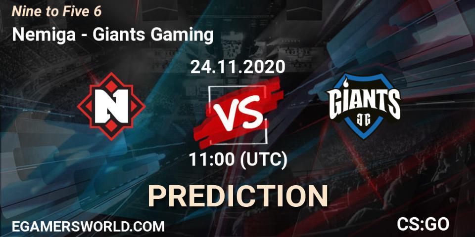 Pronóstico Nemiga - Giants Gaming. 24.11.20, CS2 (CS:GO), Nine to Five 6
