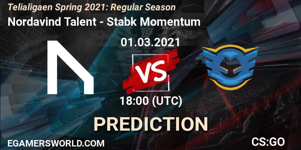 Pronóstico Nordavind Talent - Stabæk Momentum. 01.03.2021 at 18:00, Counter-Strike (CS2), Telialigaen Spring 2021: Regular Season