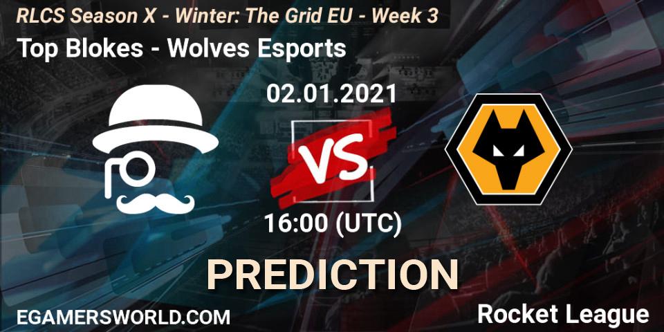 Pronóstico Top Blokes - Wolves Esports. 02.01.2021 at 16:00, Rocket League, RLCS Season X - Winter: The Grid EU - Week 3