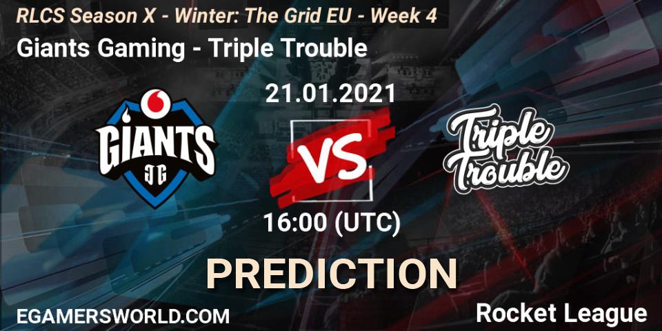 Pronóstico Giants Gaming - Triple Trouble. 21.01.21, Rocket League, RLCS Season X - Winter: The Grid EU - Week 4