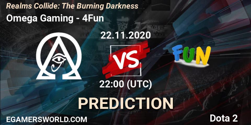 Pronóstico Omega Gaming - 4Fun. 22.11.2020 at 22:21, Dota 2, Realms Collide: The Burning Darkness