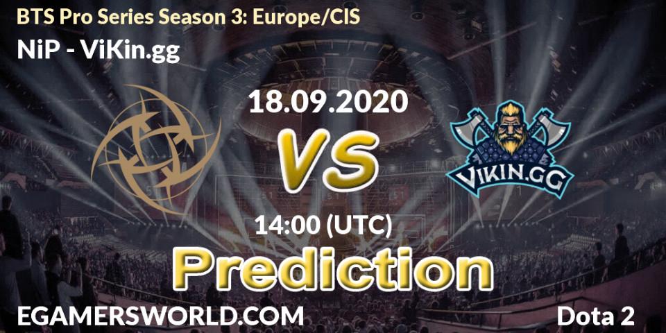 Pronóstico NiP - ViKin.gg. 18.09.2020 at 13:50, Dota 2, BTS Pro Series Season 3: Europe/CIS