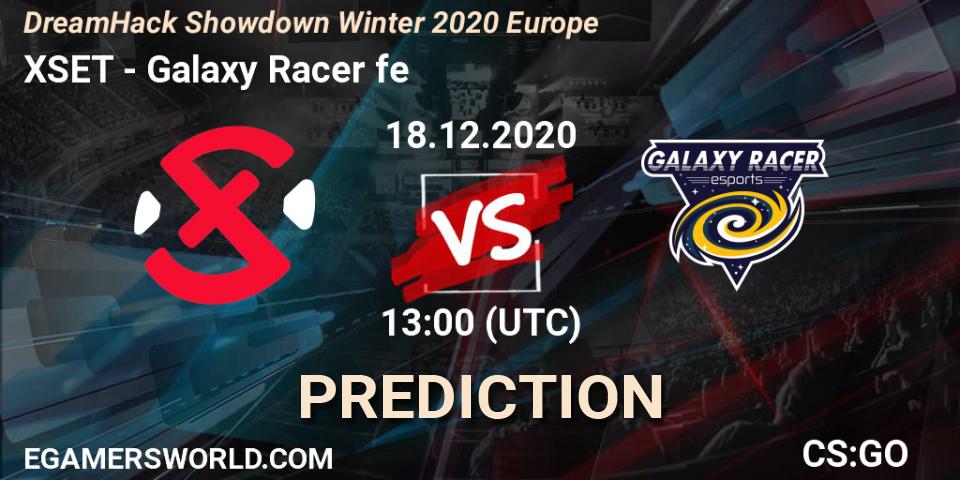 Pronóstico XSET - Galaxy Racer fe. 18.12.2020 at 13:00, Counter-Strike (CS2), DreamHack Showdown Winter 2020 Europe
