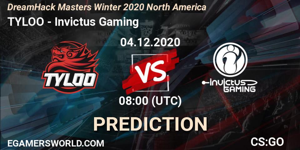Pronóstico TYLOO - Invictus Gaming. 04.12.2020 at 08:00, Counter-Strike (CS2), DreamHack Masters Winter 2020 Asia