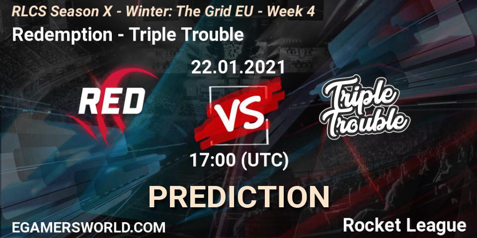 Pronóstico Redemption - Triple Trouble. 22.01.21, Rocket League, RLCS Season X - Winter: The Grid EU - Week 4