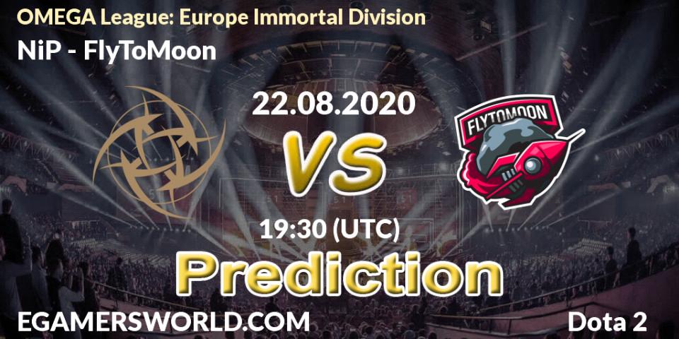 Pronóstico NiP - FlyToMoon. 22.08.2020 at 18:41, Dota 2, OMEGA League: Europe Immortal Division