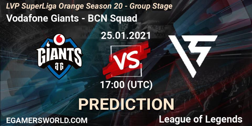 Pronóstico Vodafone Giants - BCN Squad. 25.01.2021 at 17:00, LoL, LVP SuperLiga Orange Season 20 - Group Stage